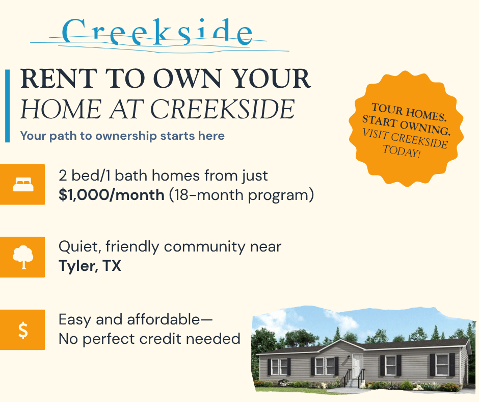 rent to own creekside popup
